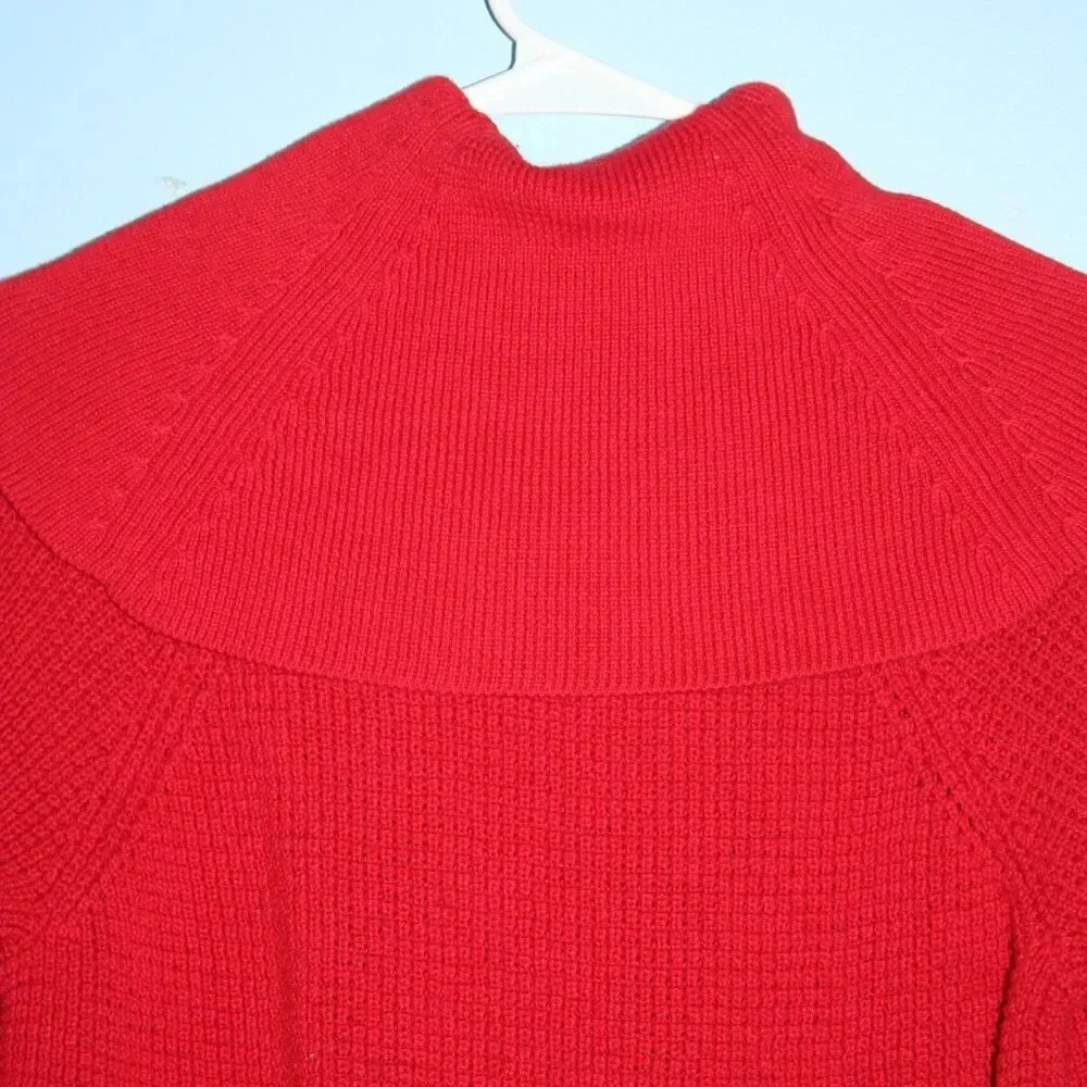 MICHAEL MICHAEL KORS XS Red Cowl Neck Sweater